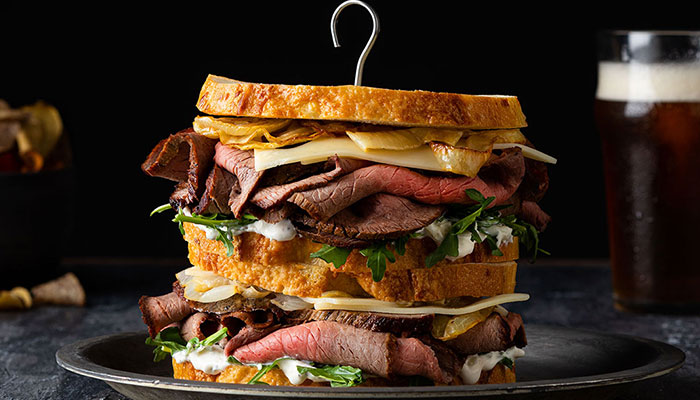 Double-Decker Roast Beef Sandwich