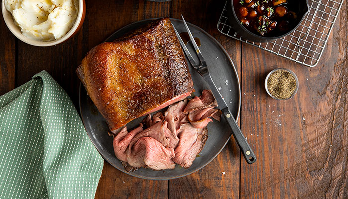 Bottom Round Roast with Mushroom Sauce